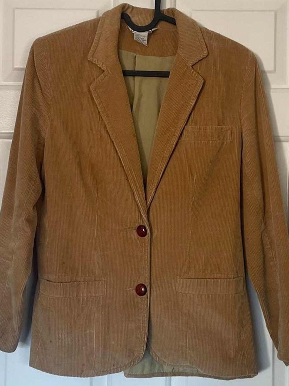 Vintage Camel Corduroy Blazer, 100% Cotton